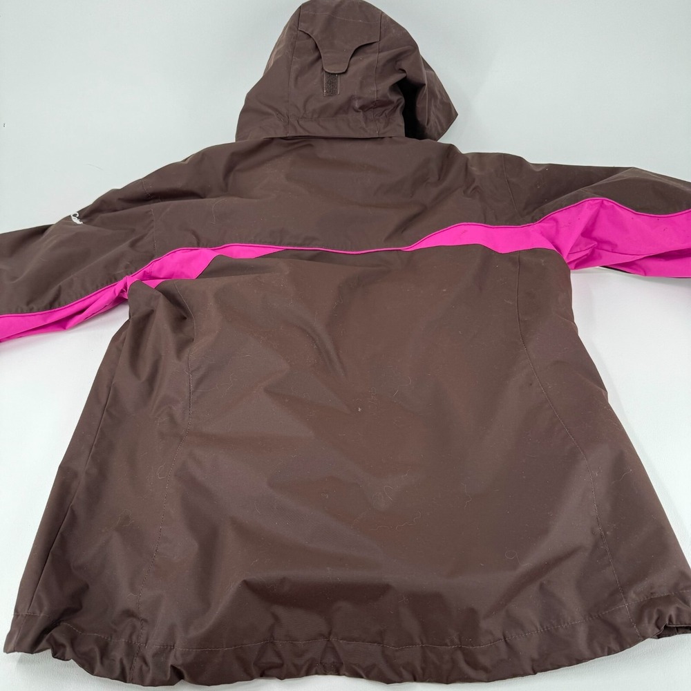 Columbia Interchange Ski Jacket WOMENS Brown Pink Full Zip Hooded Snow Winter L - Picture 9 of 15